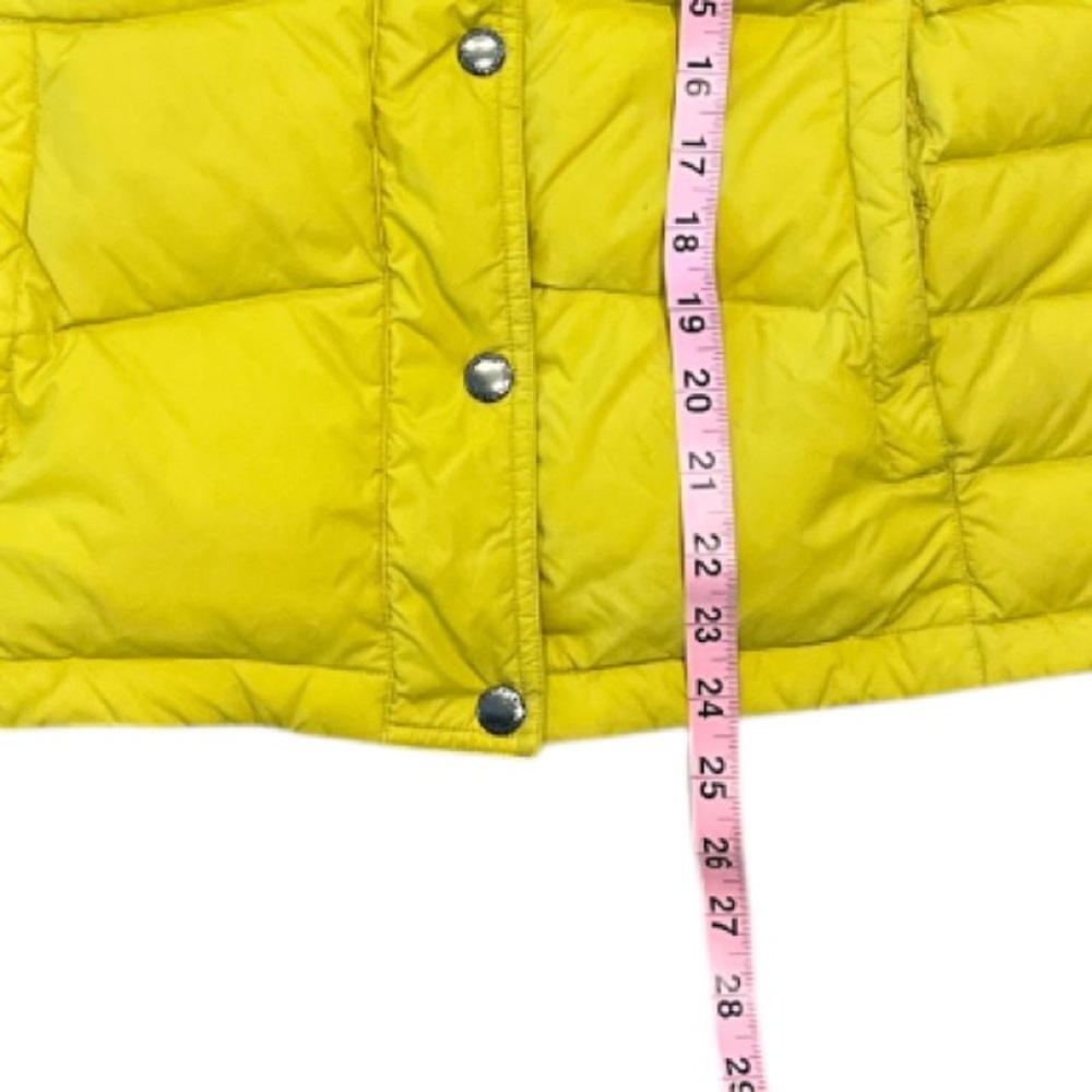 Women’s Lands' End Small Down Filled Mustard Yellow Puffer Vest - Picture 7 of 8